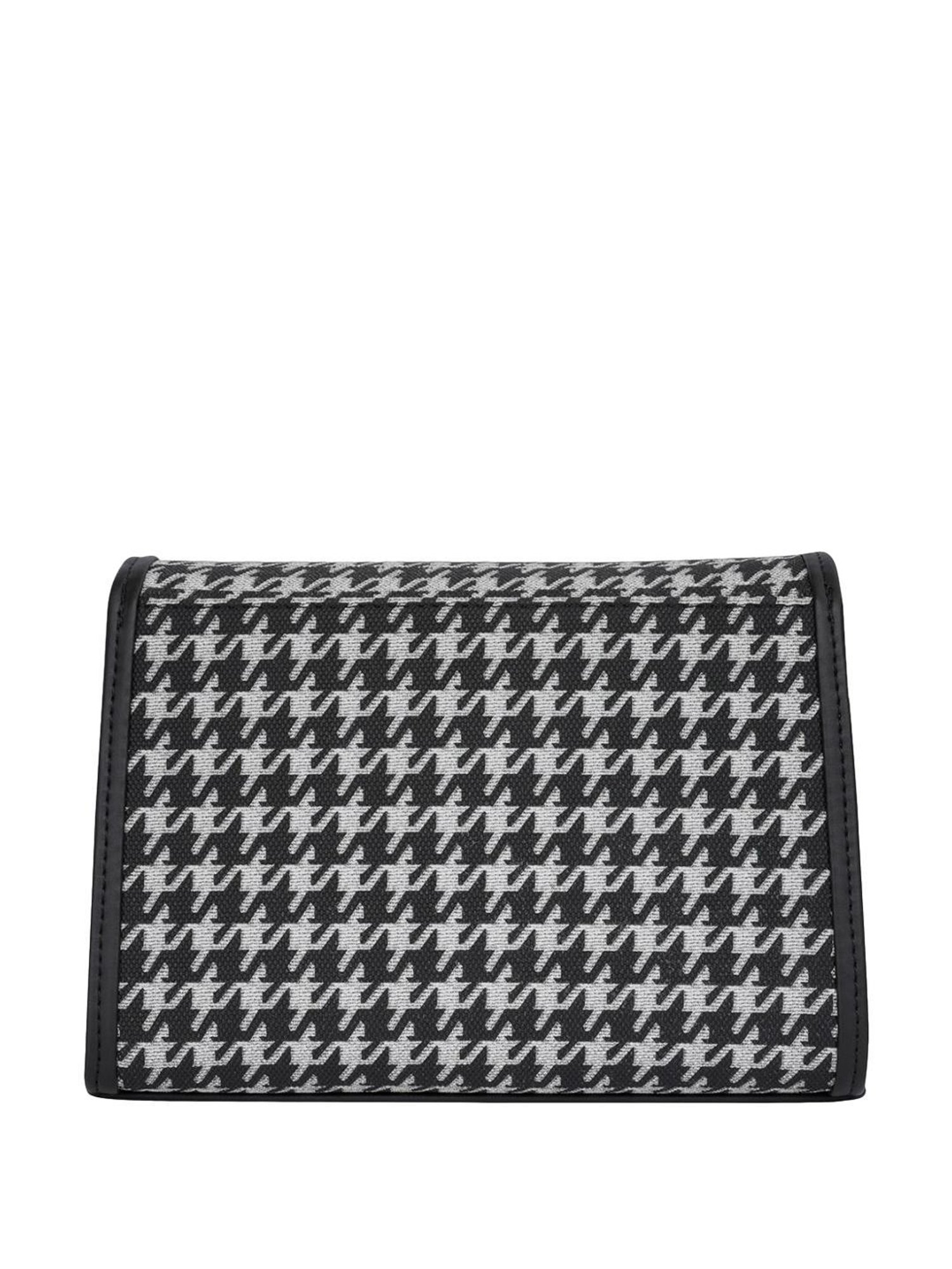 United Colors of Benetton Fernanda Black & White Printed Sling Handbag