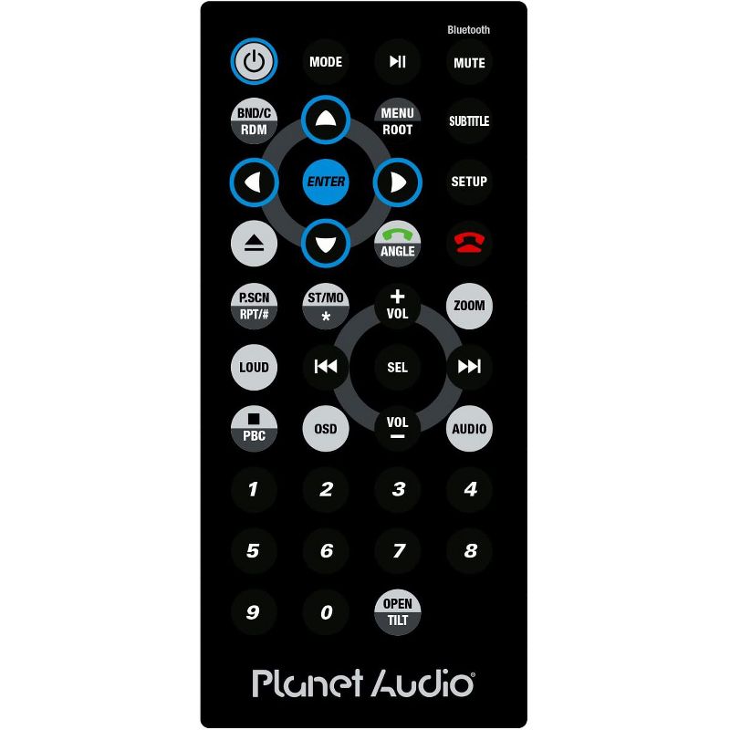 Planet Audio P9759B 7" Single-Din Touchscreen Bluetooth CD/DVD MP3 Car Player USB/SD AUX Receiver with Detachable Front Panel, SWC, & Wireless Remote