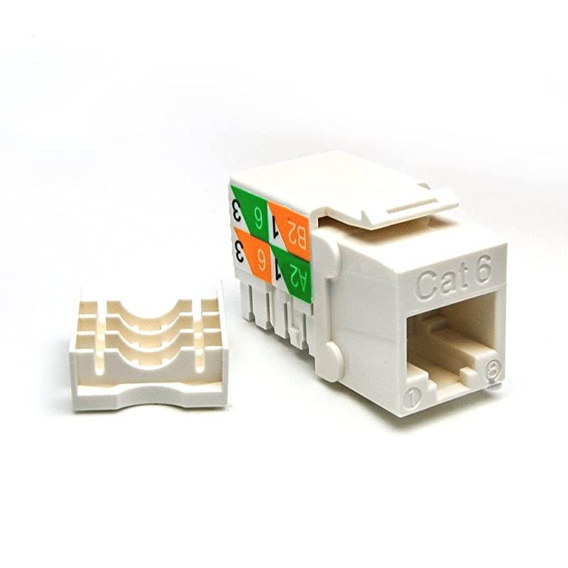 Cat6 RJ45 110 Type Keystone Jack 5Pack White