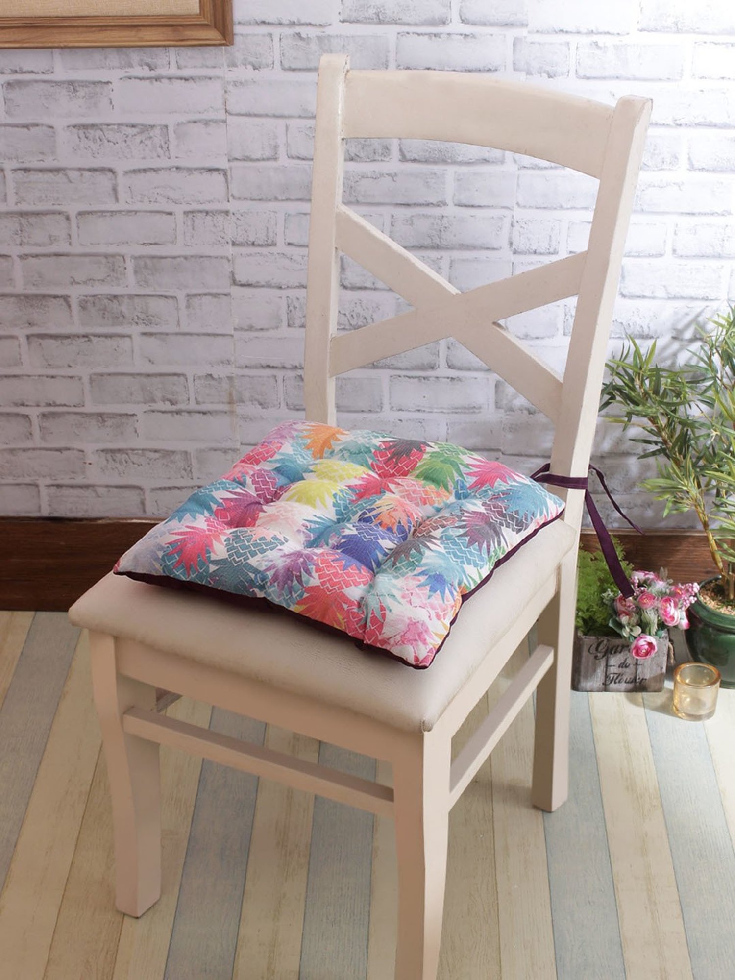 Romee Multi Polyester Printed Chair Pads