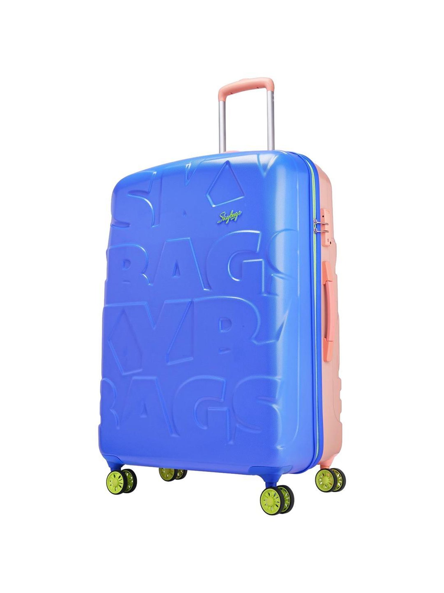 Skybags Dazzling Blue Amber Textured Hard Large Trolley Bag - 34 cm