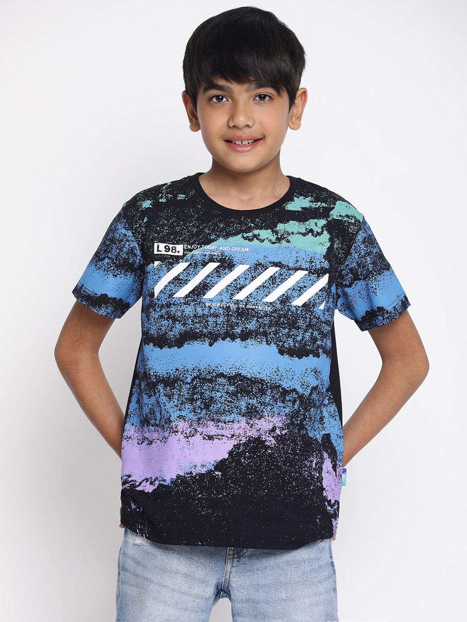 Lil Tomatoes Kids Multicolor Printed T-Shirt