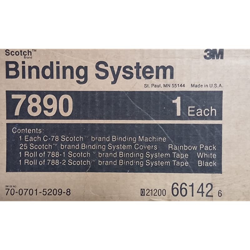 TM), Binding System, 7890, Contains 1 C-78 Binding Machine, 25  System Covers, Rainbow Pack, 1 Roll Binding System Tape White, 1 Roll Binding System Tape Black by
