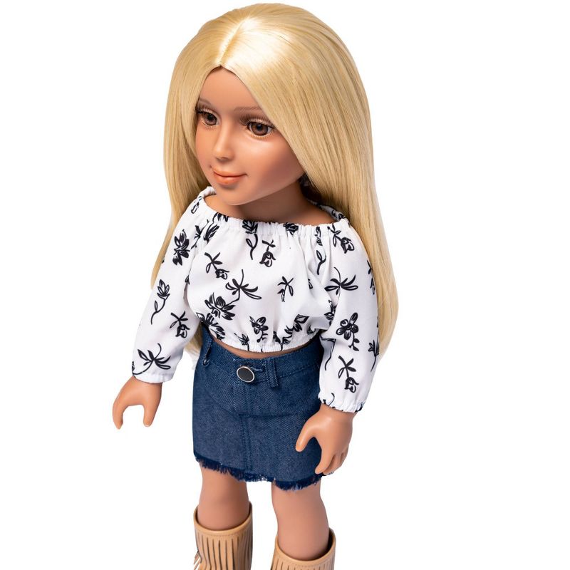 I'M A GIRLY Zoe 18" Fashion Doll with Golden Blonde Interchangeable Wig to Style