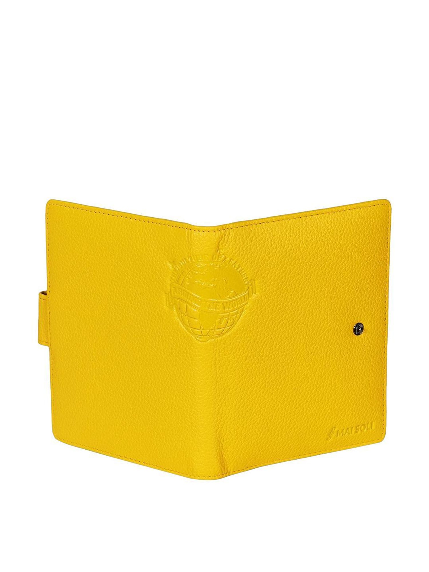Mai Soli Gypsy Yellow Formal Leather Passport Wallet for Unisex