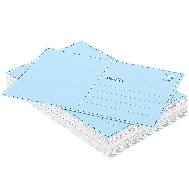 48 Pack 6 Assorted Colors Mailable Postcards 6" x 4" for Mailing Invitation Holiday Post Cards