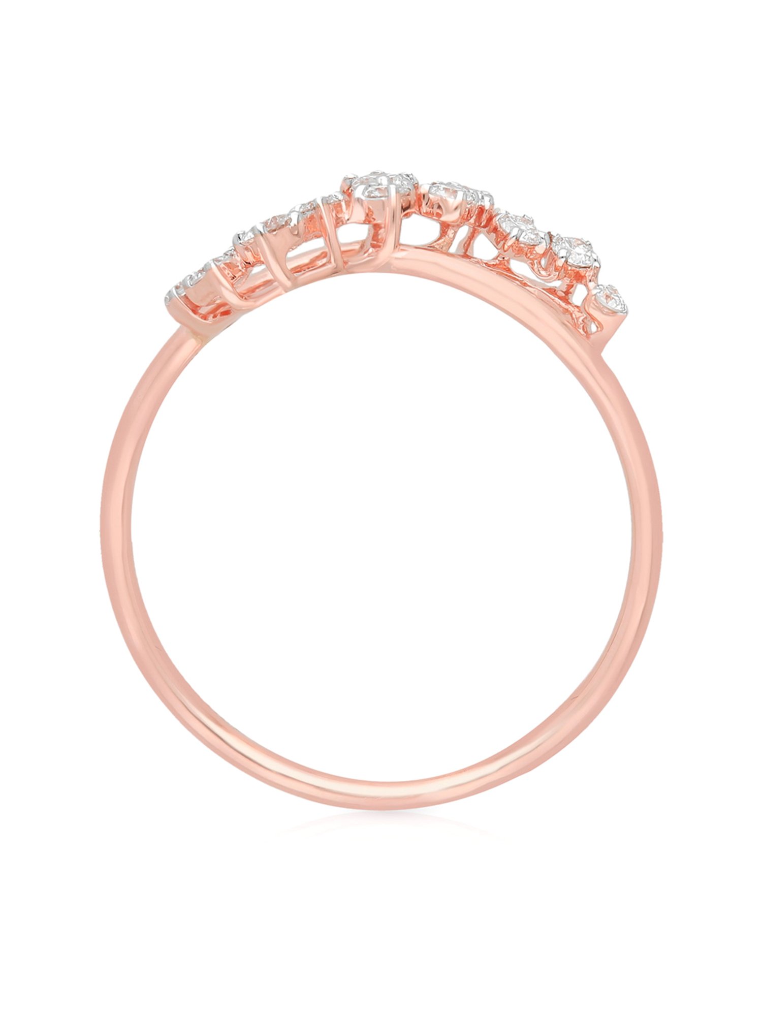 Mia By Tanishq Nature's Finest 14k Yellow Zigzag Treasures Gold Diamond Ring