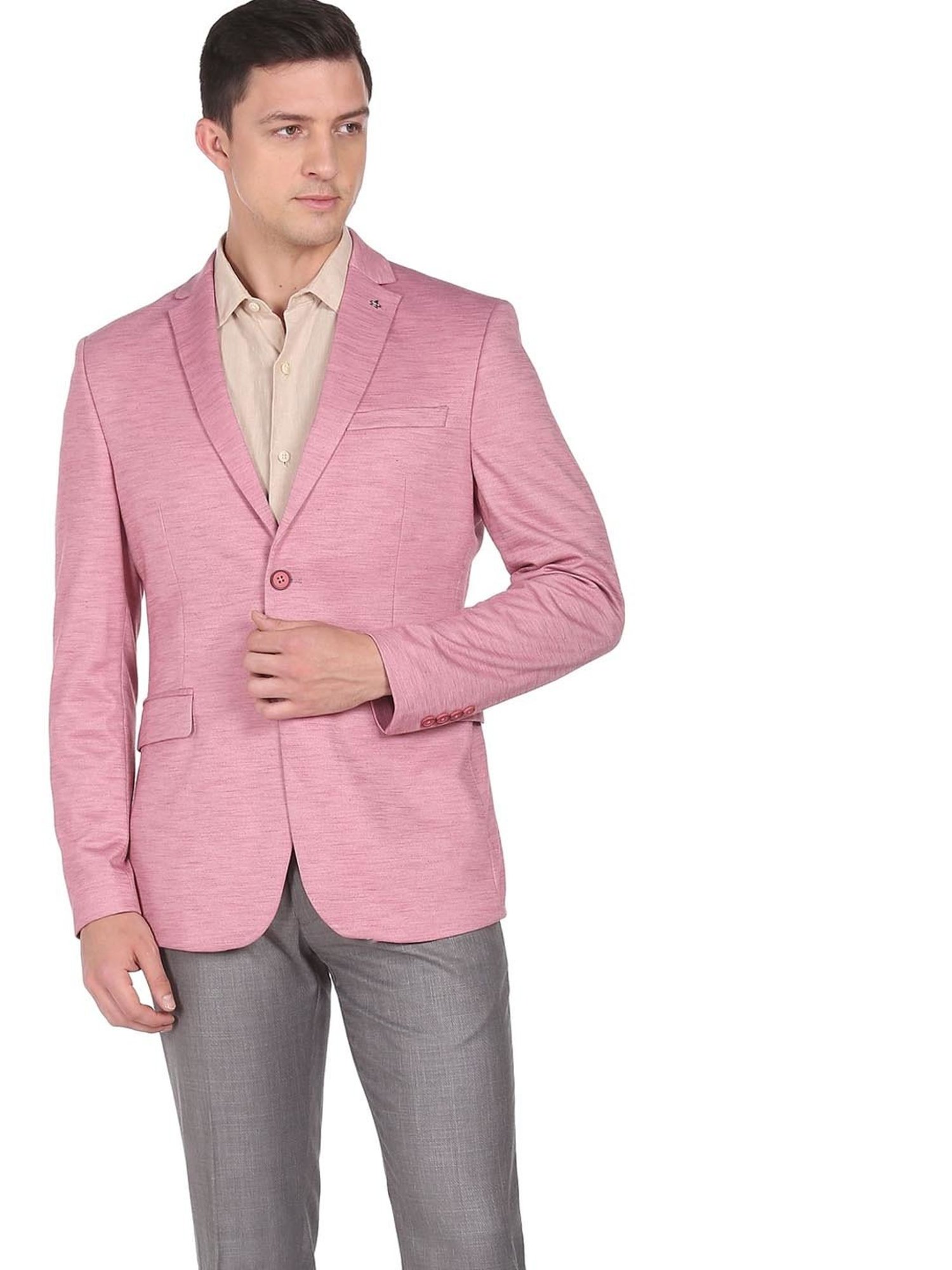 Arrow Pink Slim Fit Blazer