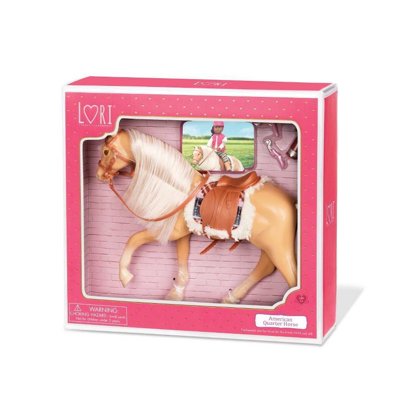 Lori Doll Horse with Accessories - American Quarter Horse Caramel