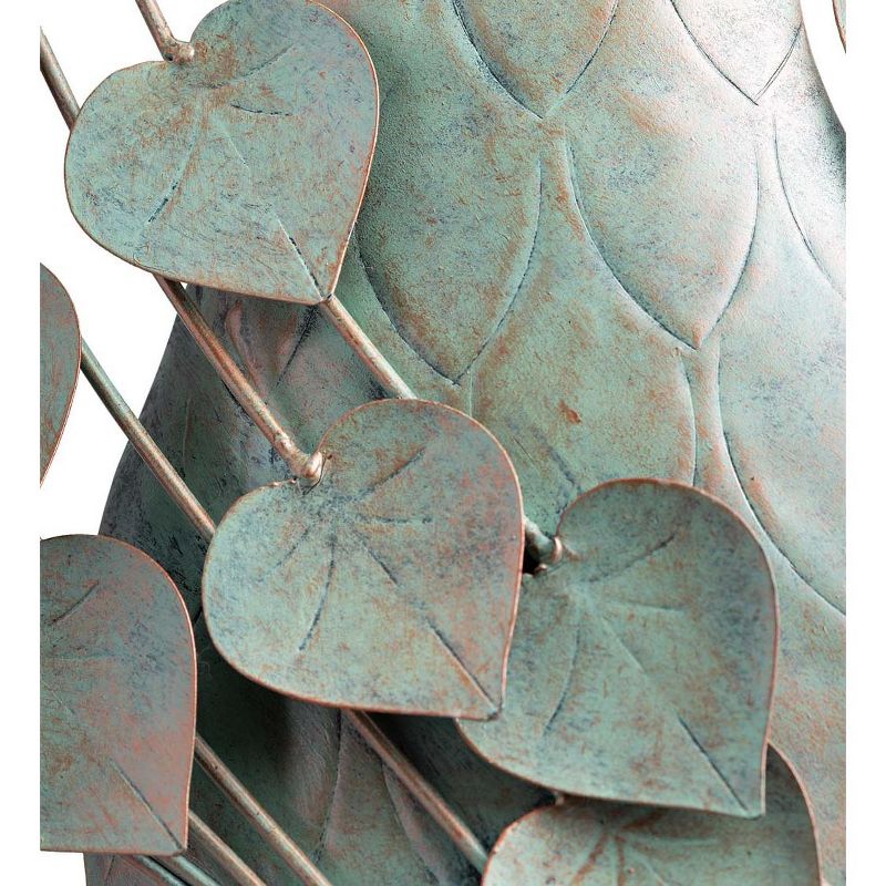 Wind & Weather Copper and Patina-Colored Metal Green Woman Wall Art
