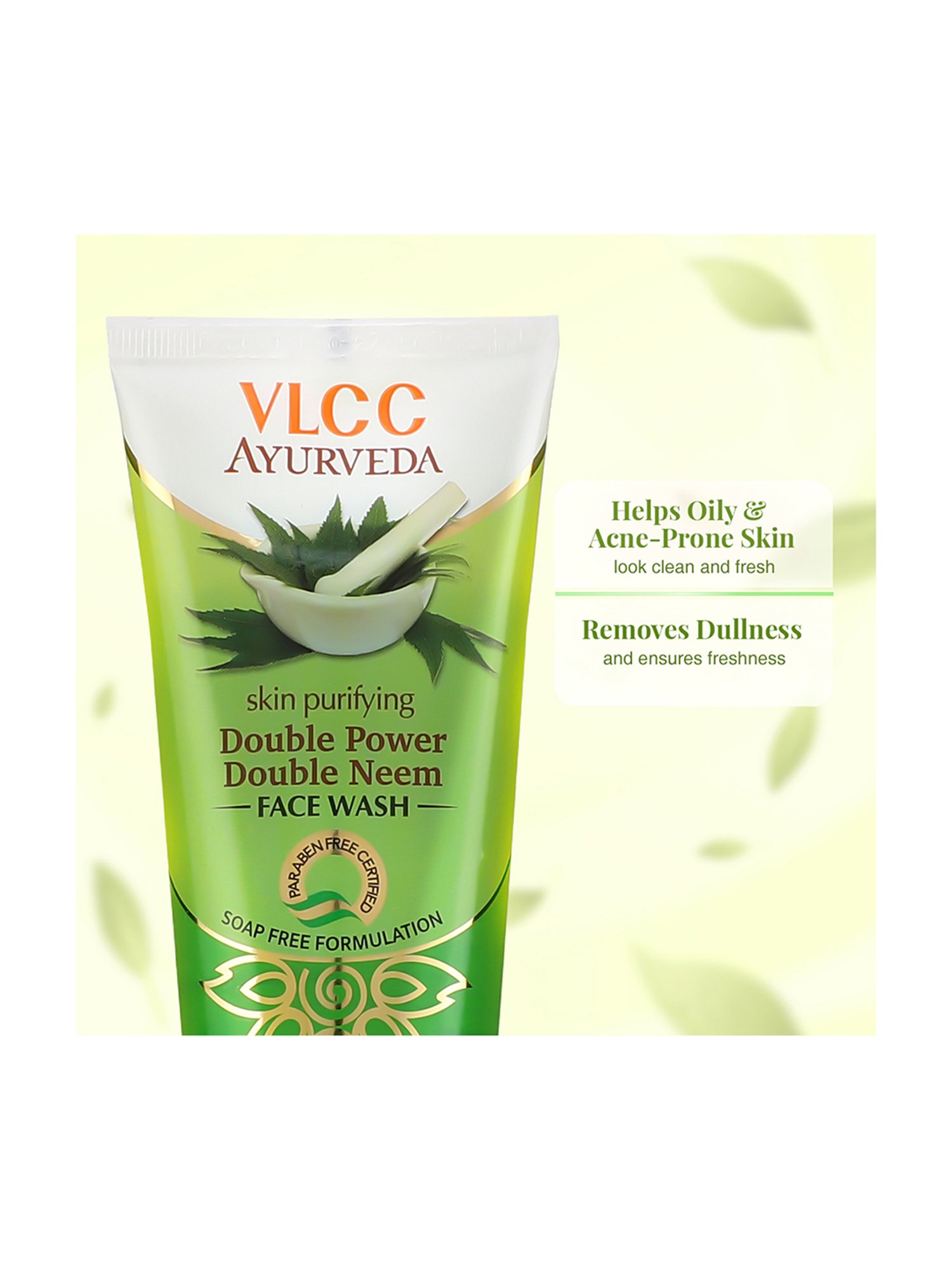 VLCC Ayurveda Skin Purifying Double Power Double Neem Face Wash - Pack of 6