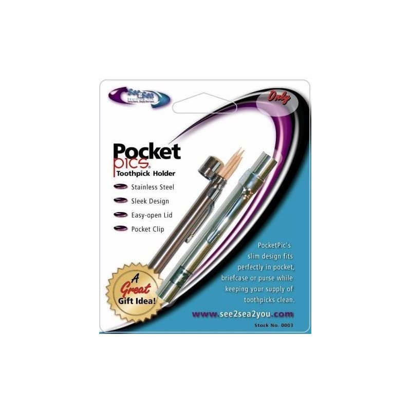 Portable Stainless Steel Toothpick Holder - Mobile Toothpick Case, Easy to Carry in Your Pocket, Bag, and Much More