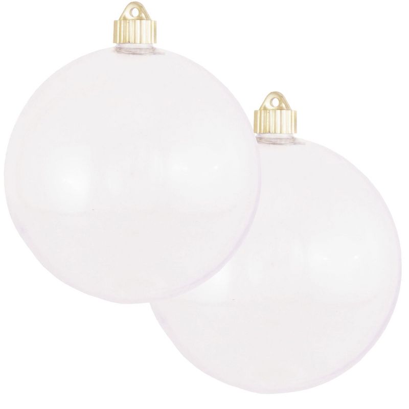 Christmas by Krebs 2ct Clear Shatterproof Christmas Ball Ornament  6" (150mm)