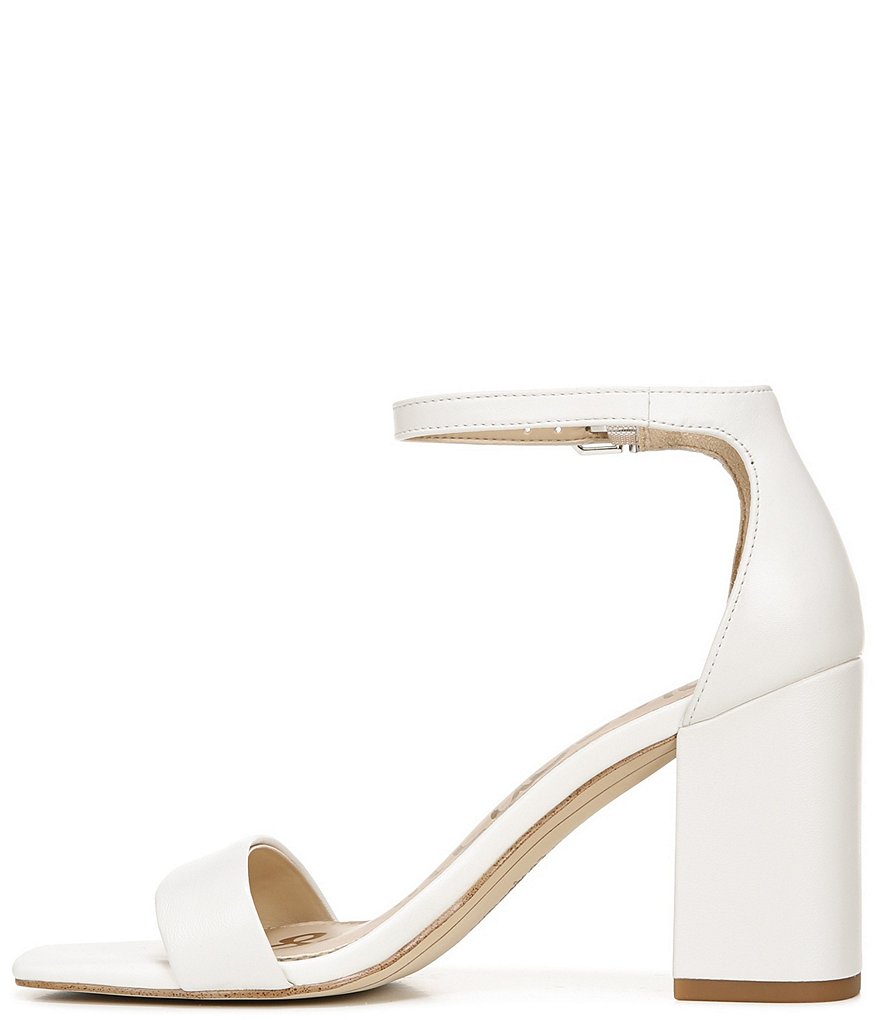 Sam Edelman Daniella Leather Block Heel Square Toe Dress Sandals
