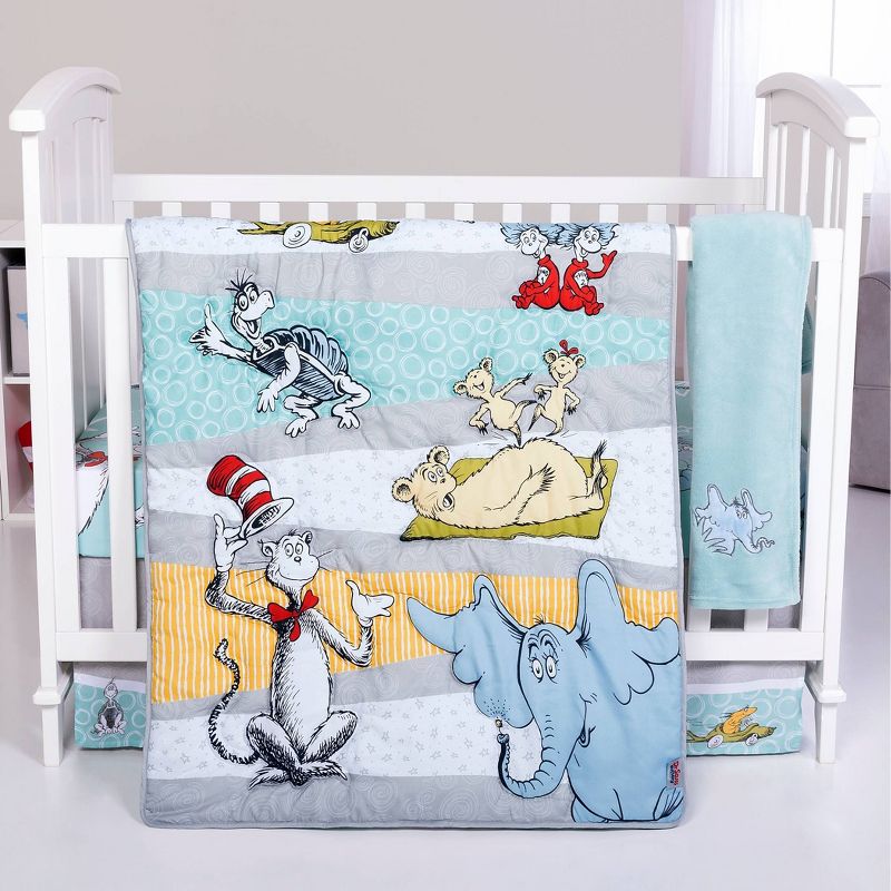 Dr. Seuss Book Club 4 Piece Crib Bedding Set