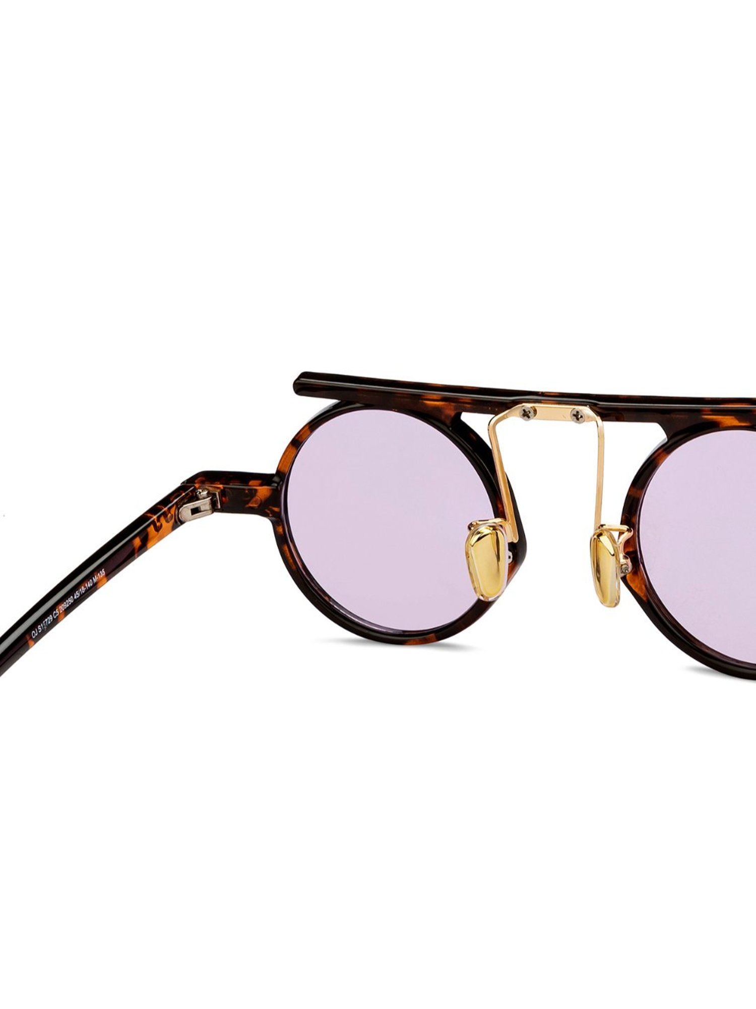 OJOS Purple Round Polarised and UV Protected Lens Unisex Sunglasses