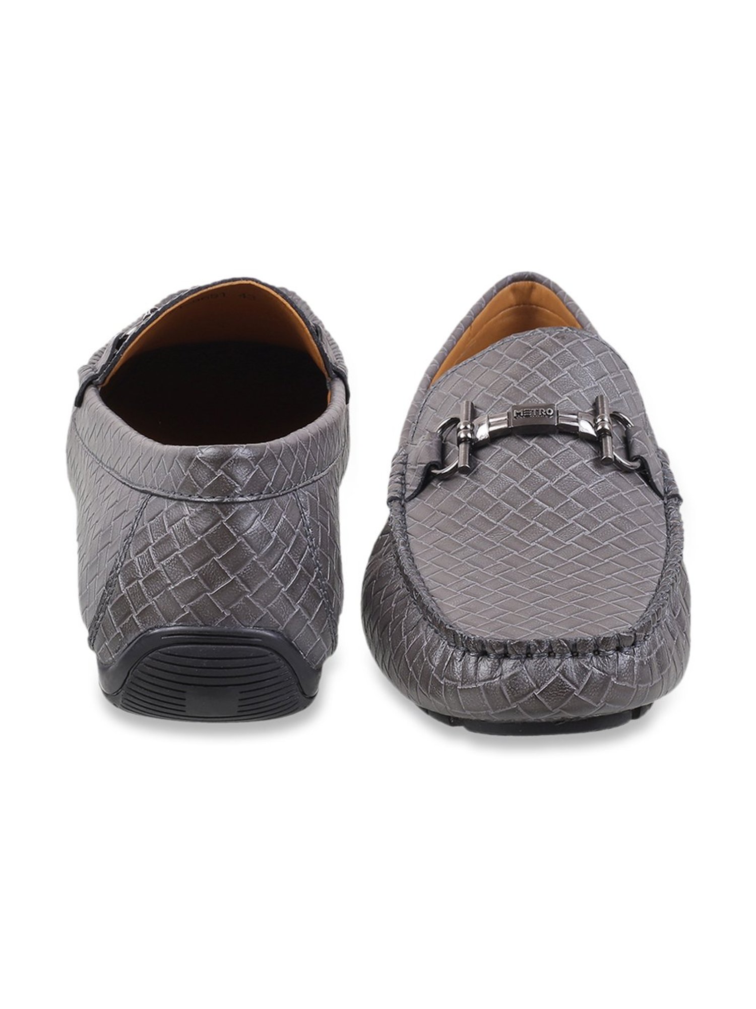 Metro Men's Grey Casual Loafers