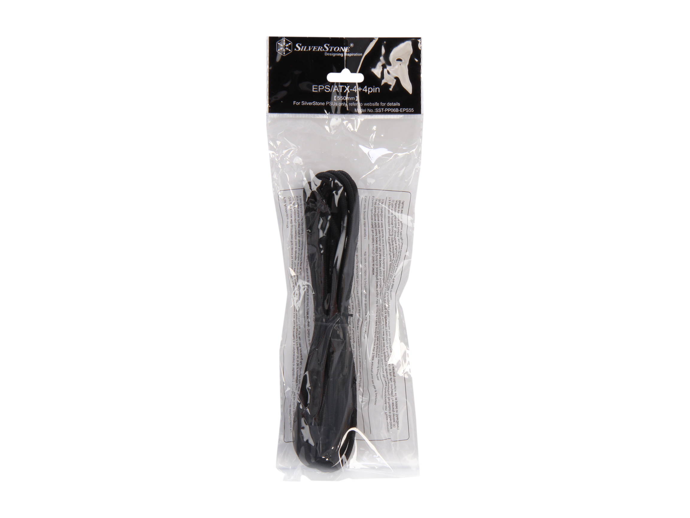 Silverstone PP06B-EPS55 1.8 ft. Sleeved EPS/ATX12V 8pin Cable