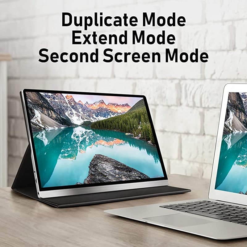 4k Portable Monitor 15.6&rsquo;&rsquo; for Laptop,  Gaming Second Monitor with Dual USB C Mini HD for Computer MacBook Pro PS4 Phone Xbox Switch, Computer External Display VESA Mount 3840 x 2160 100% sRGB