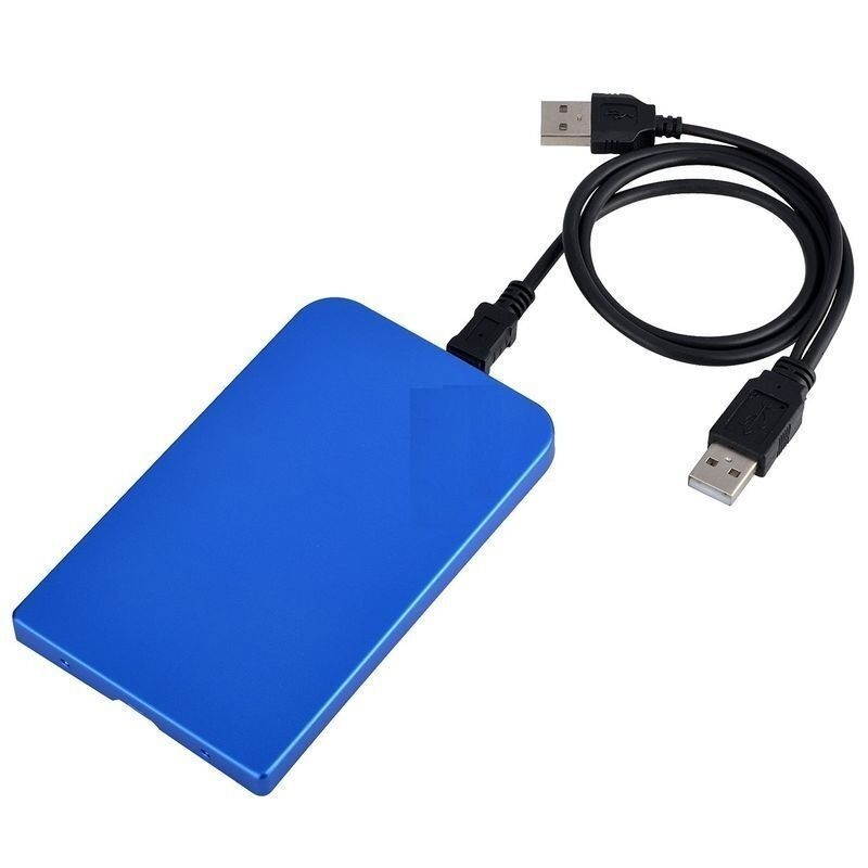2.5" Inch Blue Sata USB 2.0 Hard Drive HDD Enclosure