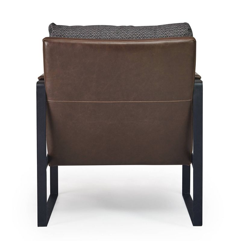 24" Amelie Mid-Century Modern Armchair Distressed Gray - Adore Décor