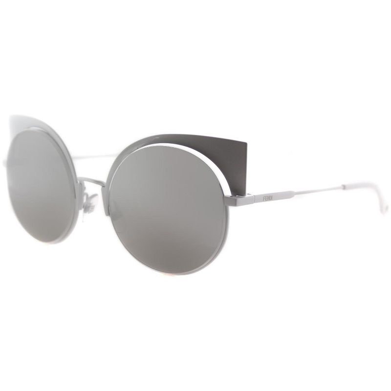 Fendi Eyeshine FF 0177 DMV Womens Cat-Eye Sunglasses White 53mm