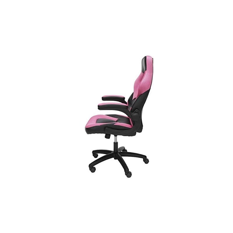 ESS Collection Racing Style Bonded Leather Gaming Chair, in Pink (ESS-3085-PINK)