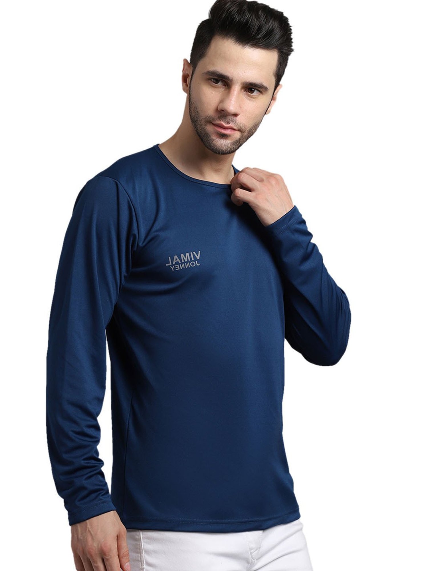 Vimal Jonney Navy Regular Fit T-Shirt