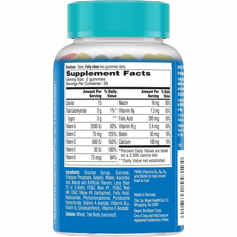 One A Day Teen Multivitamin Gummies for Him - 60ct