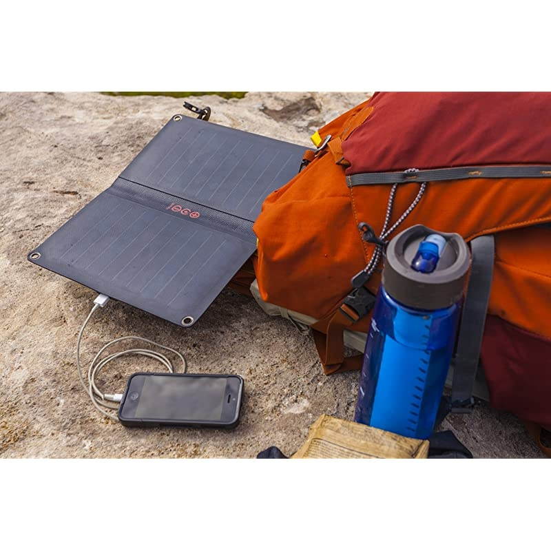 Arc 10 Watt Rapid Solar Panel Charger | Includes a Battery Pack Power Bank and 2 Year Warranty | Powers Phones Compatible with iPhone Tablets USB Devices and More