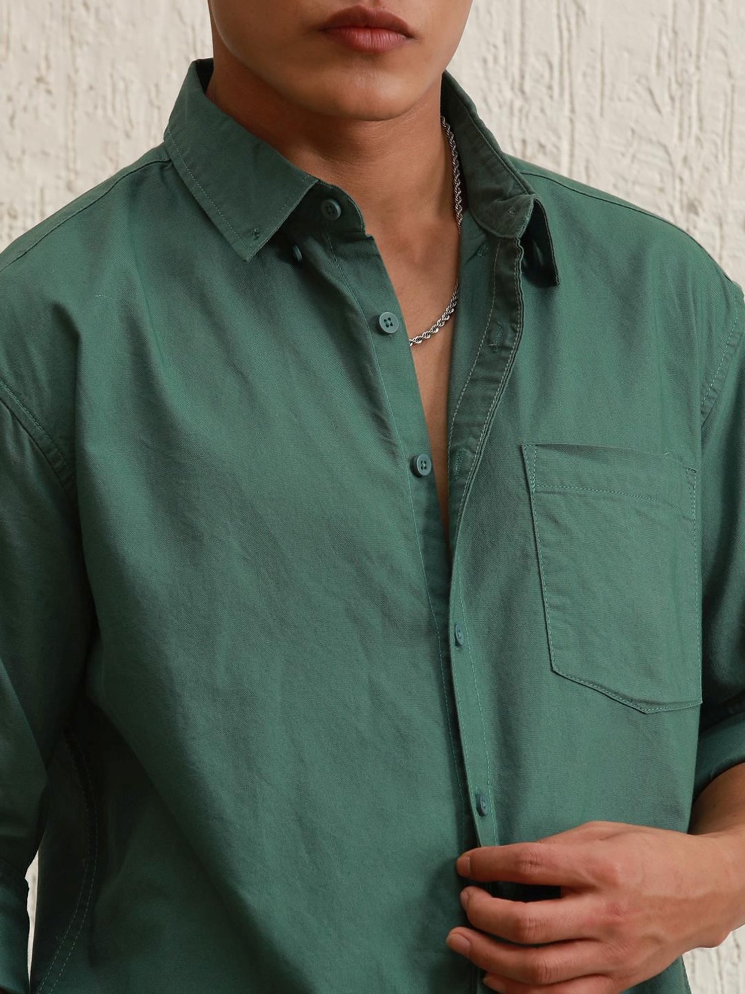 Hubberholme Green Boxy Fit Shirt