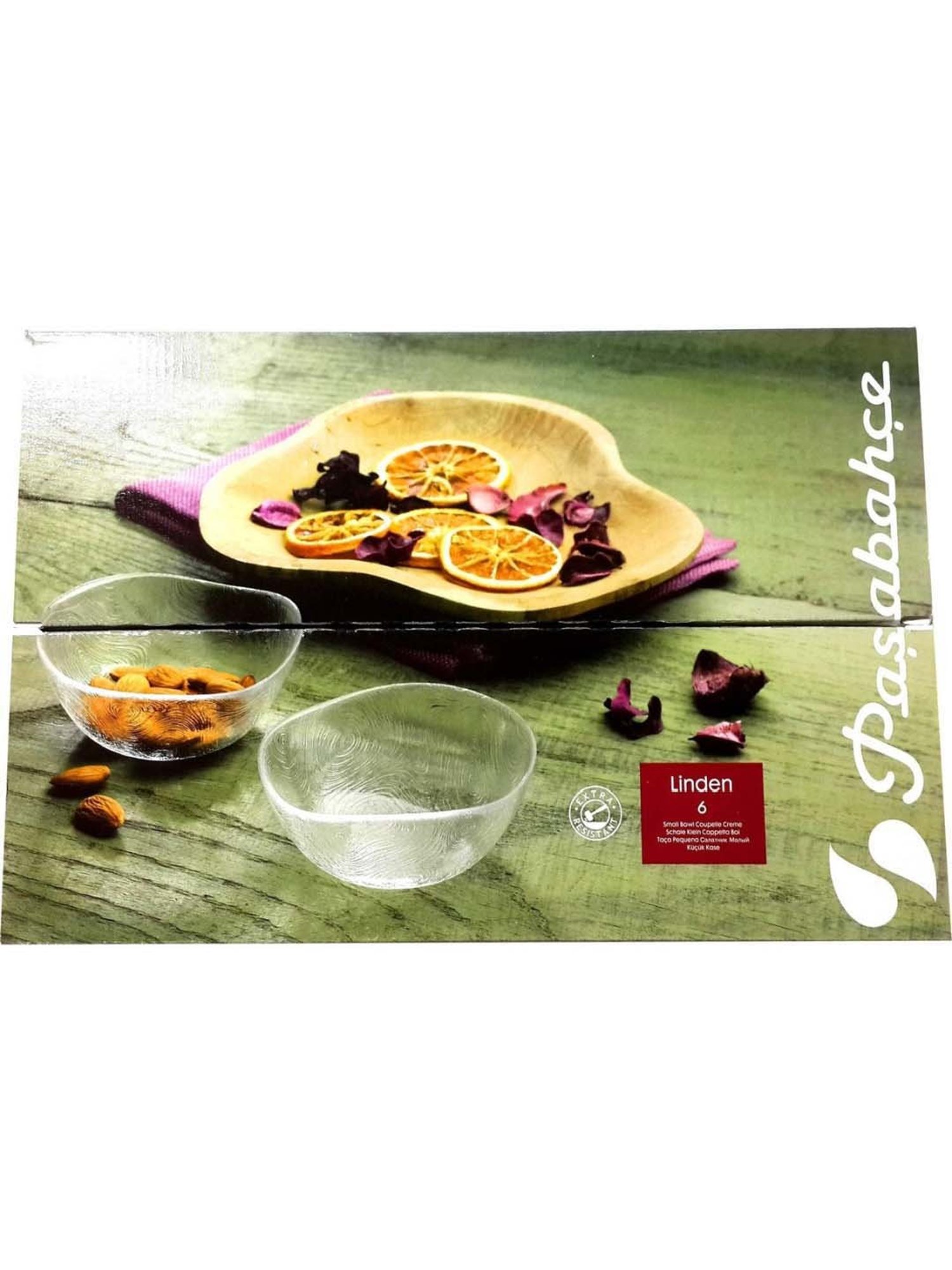 Pasabahce Transparent Glass 24 cm Dessert Bowl (0.2 L) - Set of 6