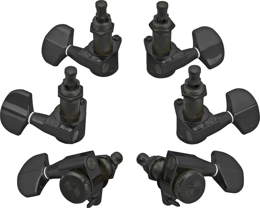 D'Addario Planet Waves Auto-Trim Tuning Machines/3 Per Side Black