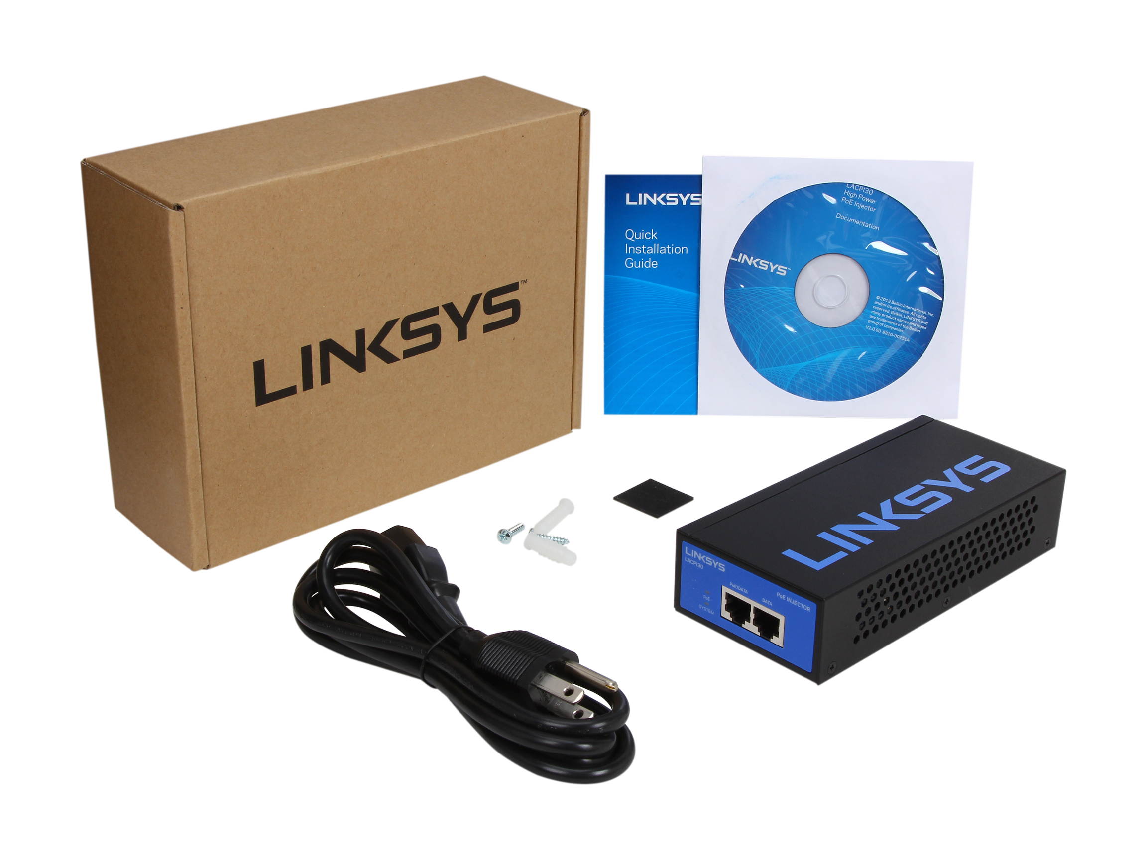 LINKSYS LACPI30 Business Gigabit High Power PoE+ Injector