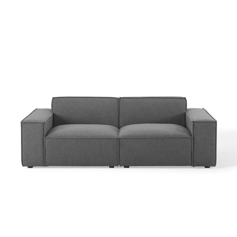 2pc Restore Sectional Sofa Charcoal - Modway