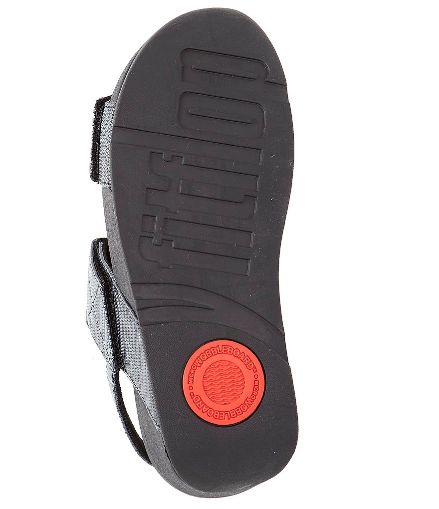 FitFlop Mina Textured Glitz Two Banded Wedge Sandals