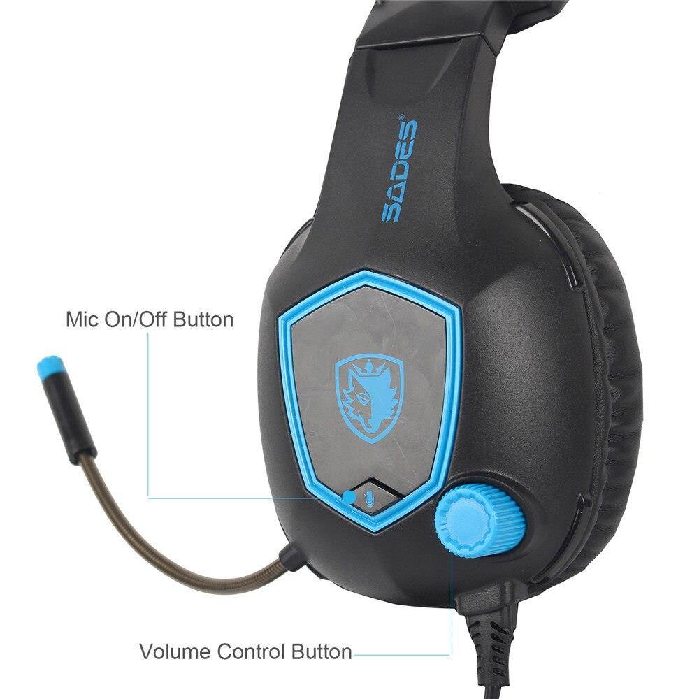 Sades Sa818 Computer Gaming Headphones Pc Gamer Headset For Ps4  Xbox One Controller Laptop Mobile Phone With Mic Bass Casq