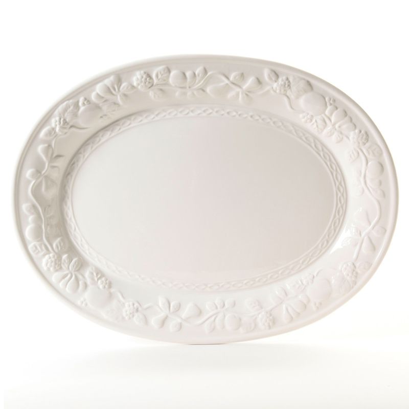 Gibson Home Fruitful 18.75 Inch Oval Platter