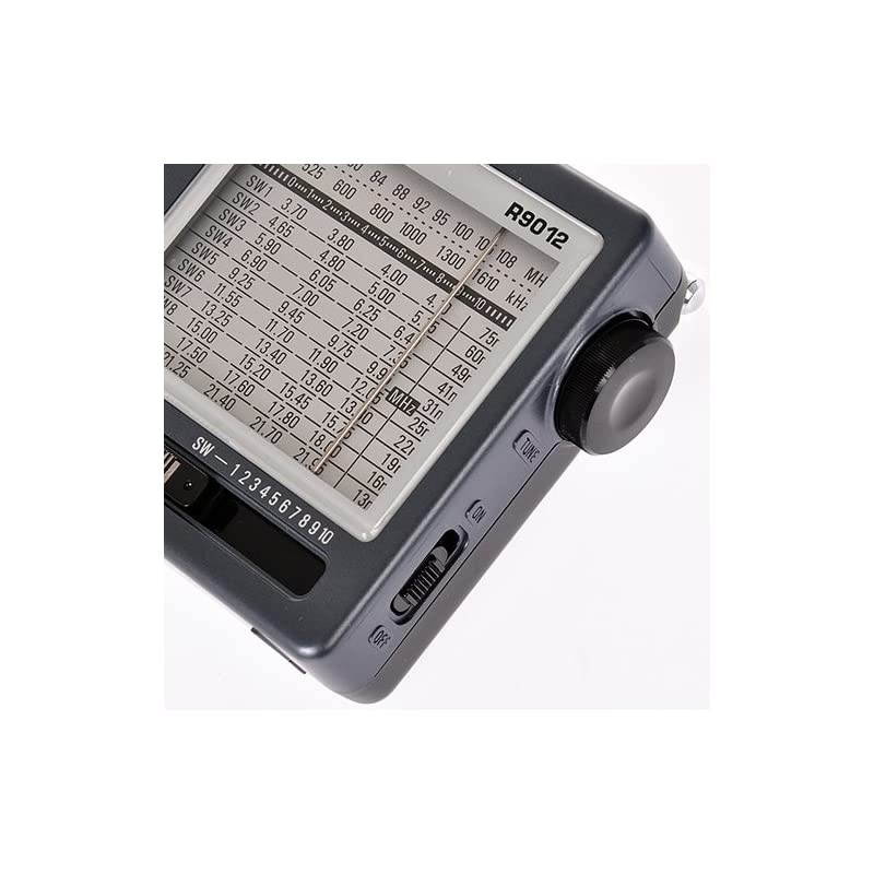 R-9012 AM/FM/SW 12 Bands Shortwave Radio Portable Receiver Gray