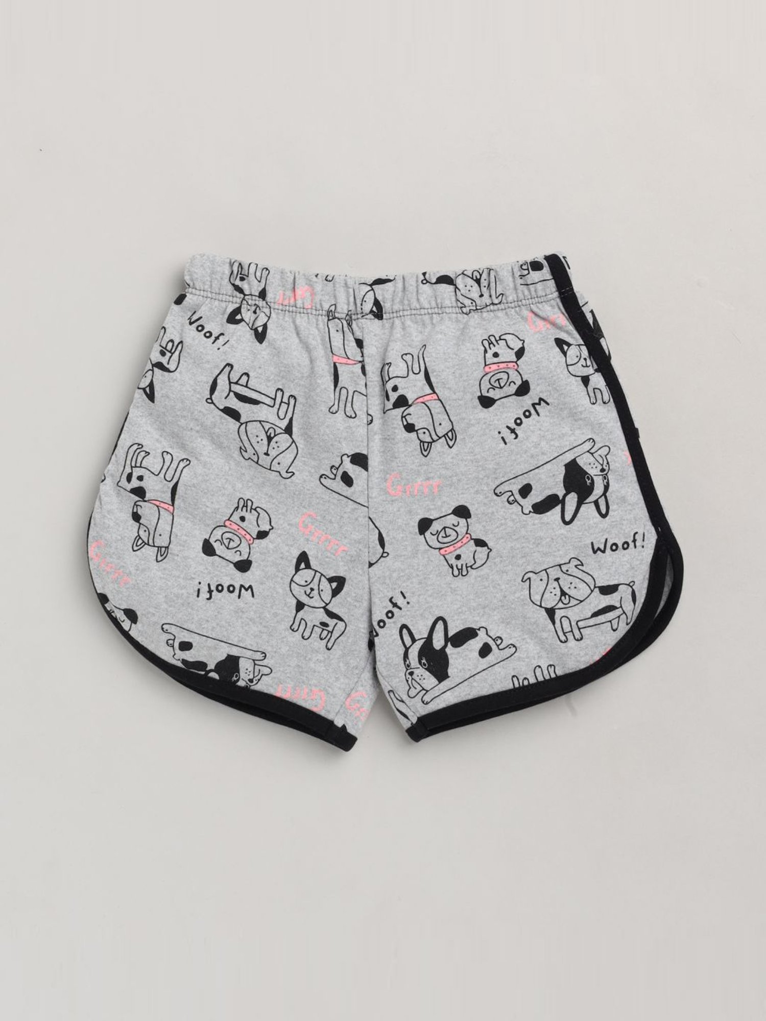 Lazy Shark Kids Light Pink Printed T-Shirt & Shorts