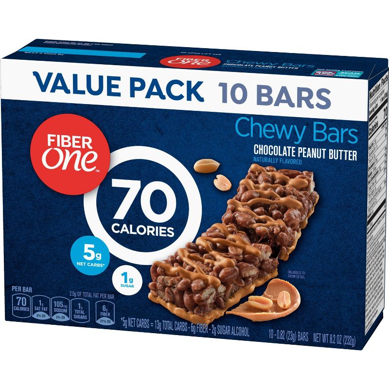 Fiber One 70 Calorie Chocolate Peanut Butter Granola Bar – 10ct