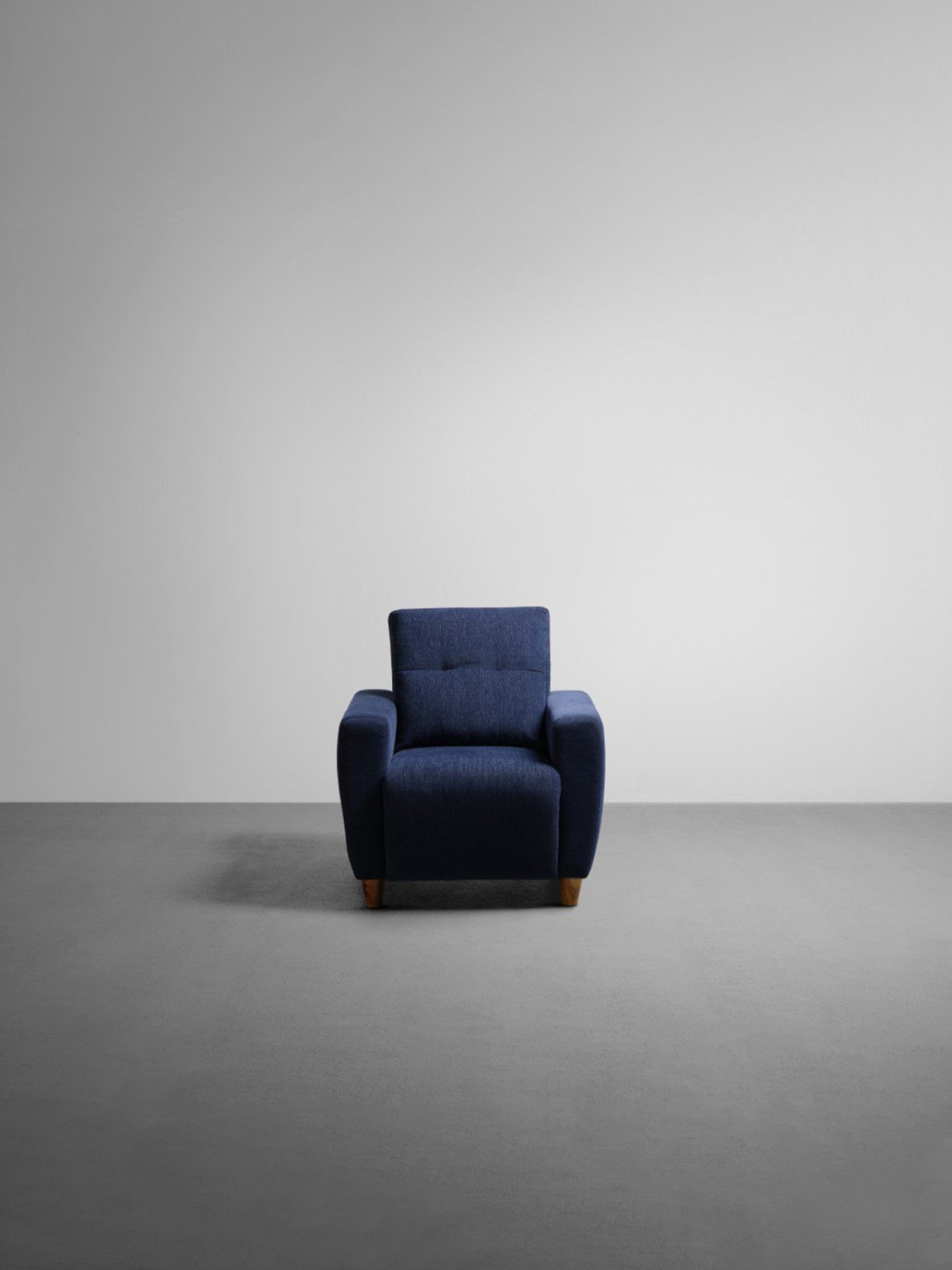 Sleepyhead Yolo Berry Blue Fabric 1 Seater Sofa