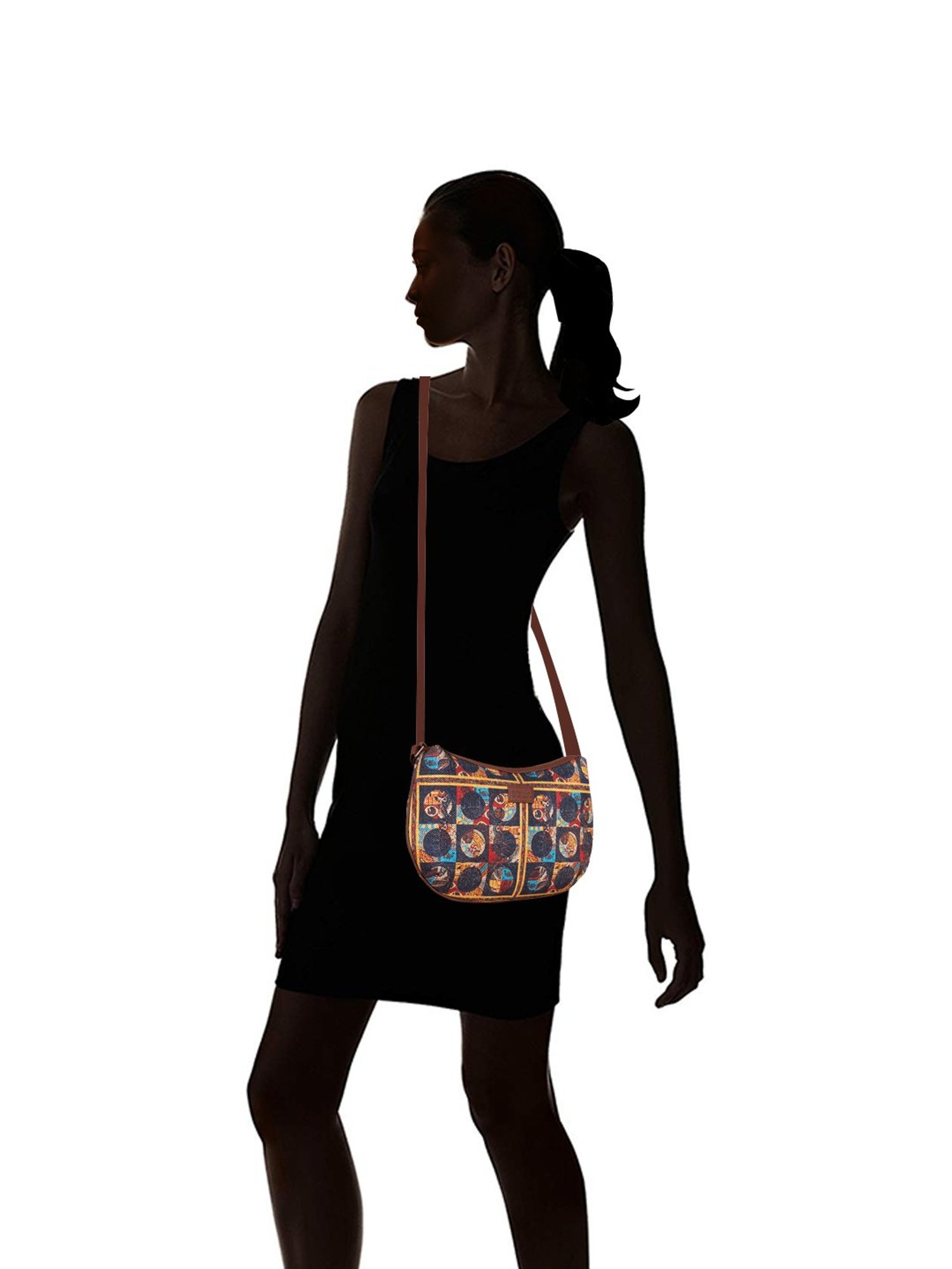 ZOUK Multicolor Printed Medium Sling Handbag