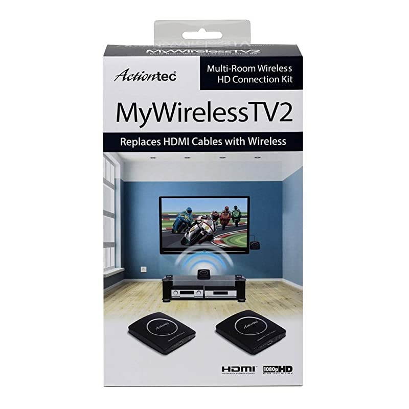 ScreenBeam (previously ) MyWirelessTV2 Wireless HD Transmitter & Receiver Extender &ndash; Wirelessly Connect HDMI-Enabled Media Device to HDTV or Projector Screen, Full HD 1080P, 150 Foot Range
