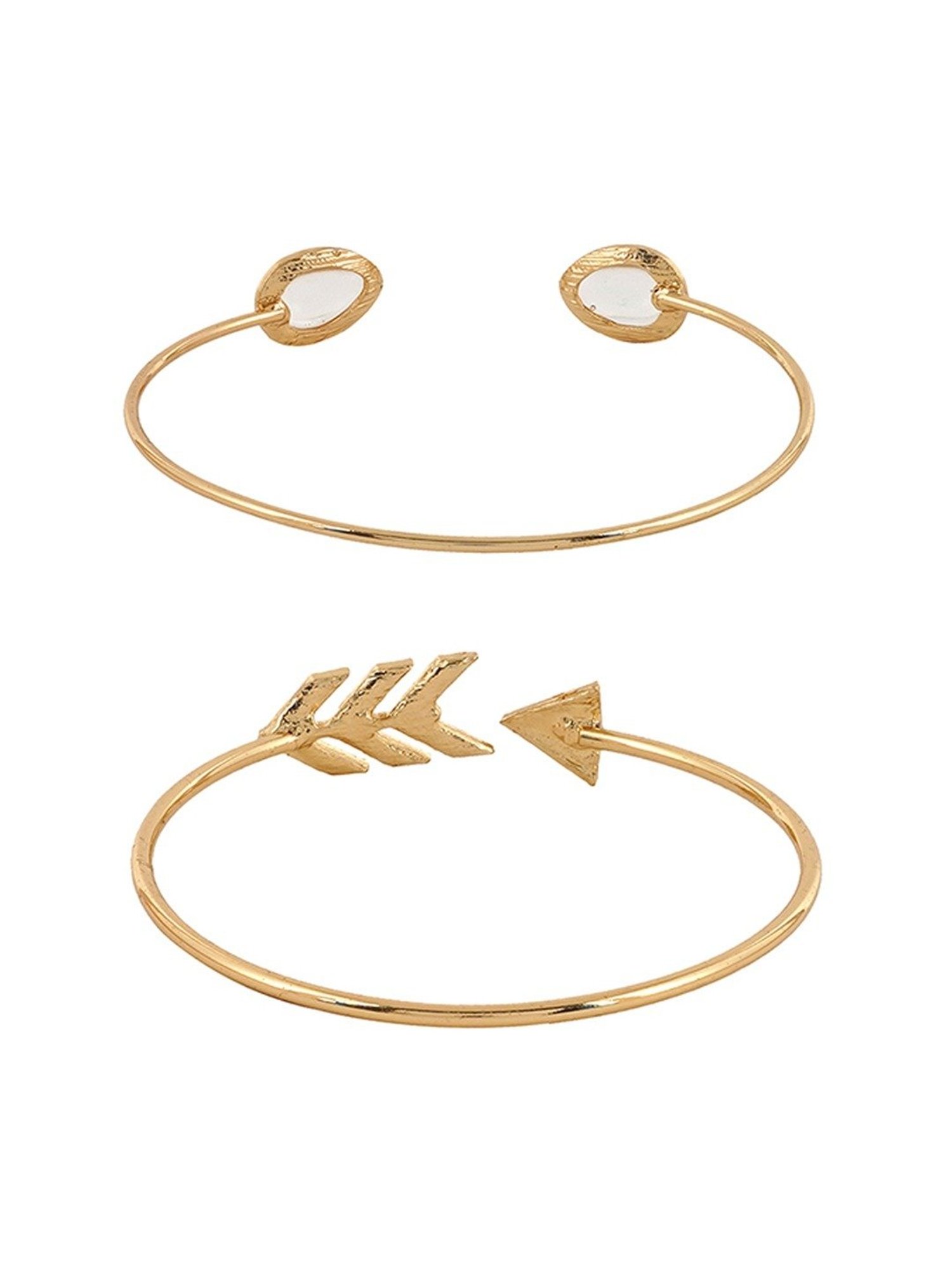 Joker & Witch Golden Arrow Head Flexible fit Bracelet - Set of 6