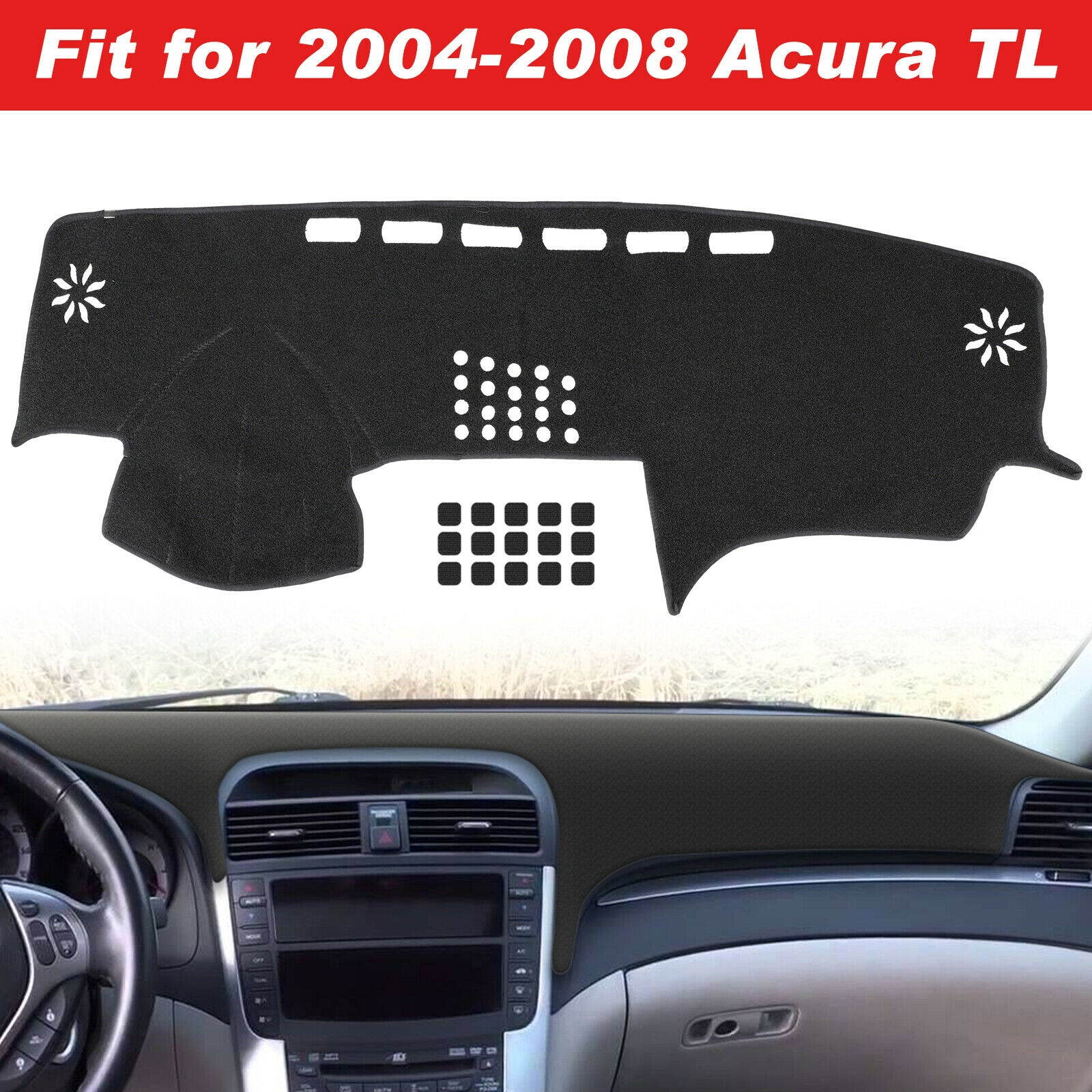 For Acura TL 2004 2005 2006 2007 2008 Car Dash Cover Dash Mat Board Pad Carpet
