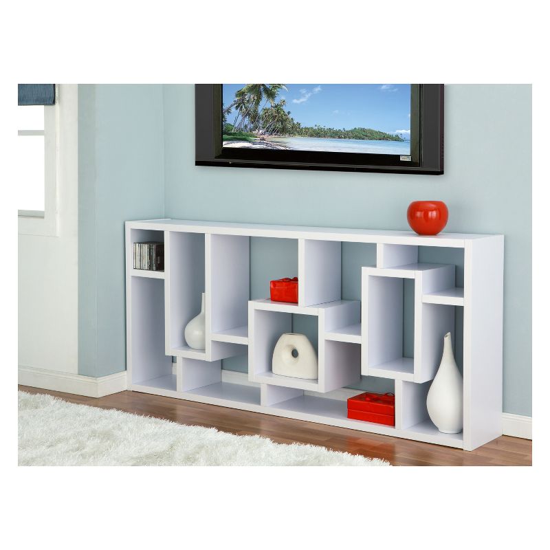 71" Heather 16 Shelf Bookcase White - miBasics