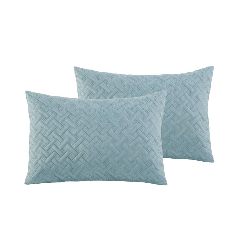 Twin XL Nia Embossed Comforter Set Blue - VCNY HOME