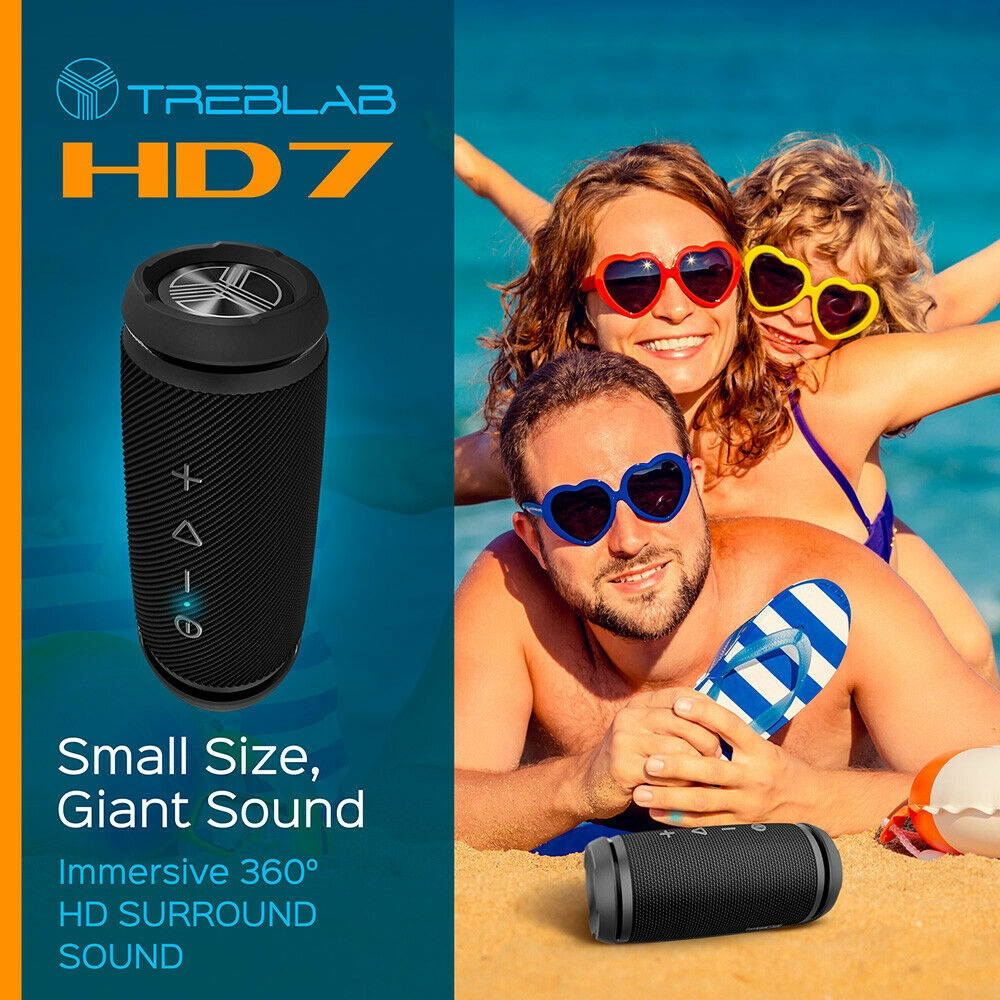 HD7 Mini Bluetooth Speaker Waterproof Portable Wireless 12W Loud Small