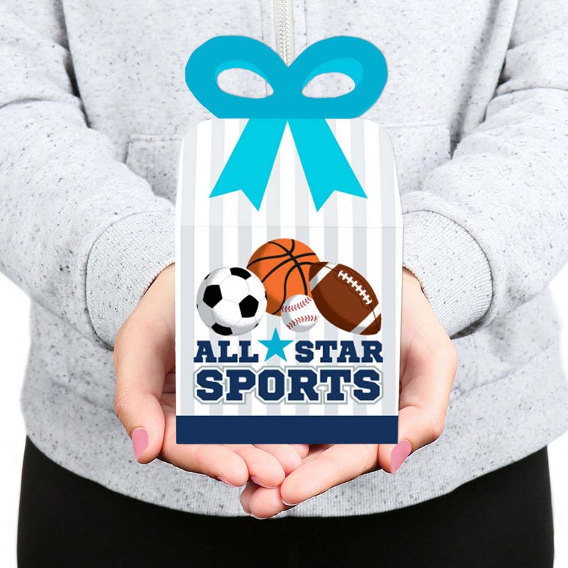 Big Dot of Happiness Pizza Party Time - Square Favor Gift Boxes - Baby Shower or Birthday Party Bow Boxes - Set of 12